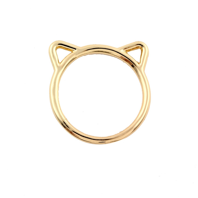 Minimalistische ring "Kattenkop" (3 kleuren)