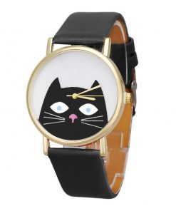 Zwarte kat horloge